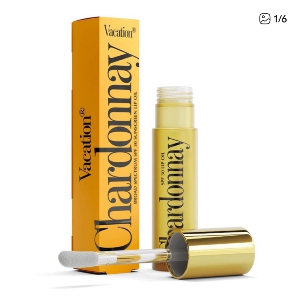 Vacation Chardonnay SPF 30 Lip Oil - Yellow Gold Packaging